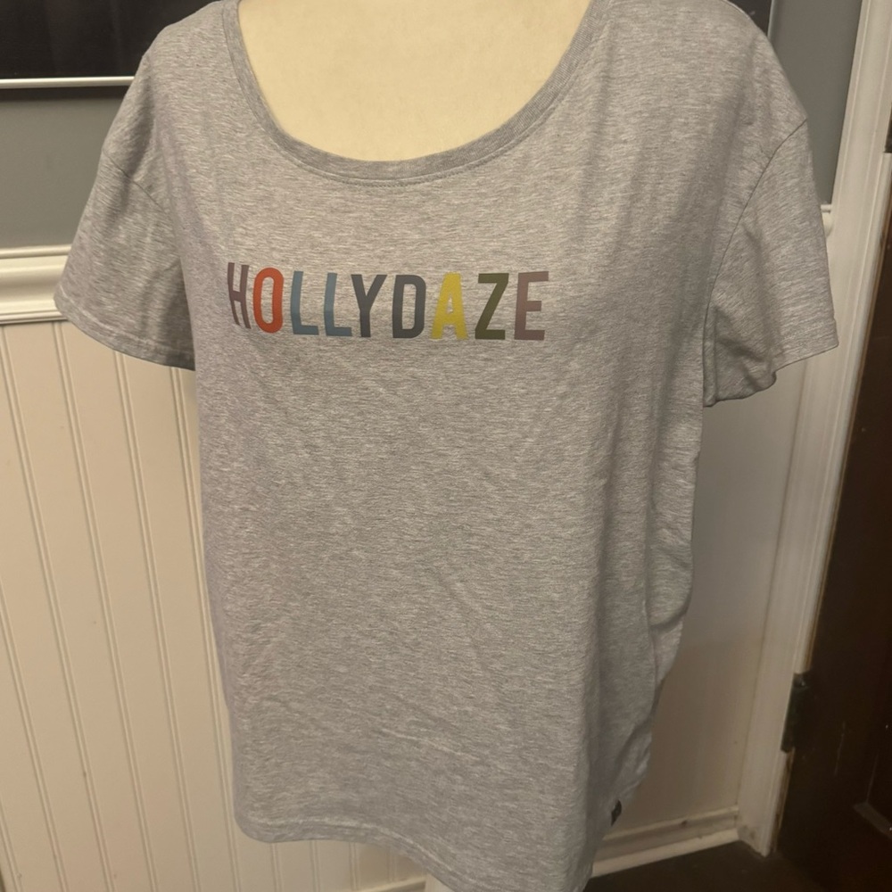 Prana Hollydaze Gray Graphic Tshirt Size XL